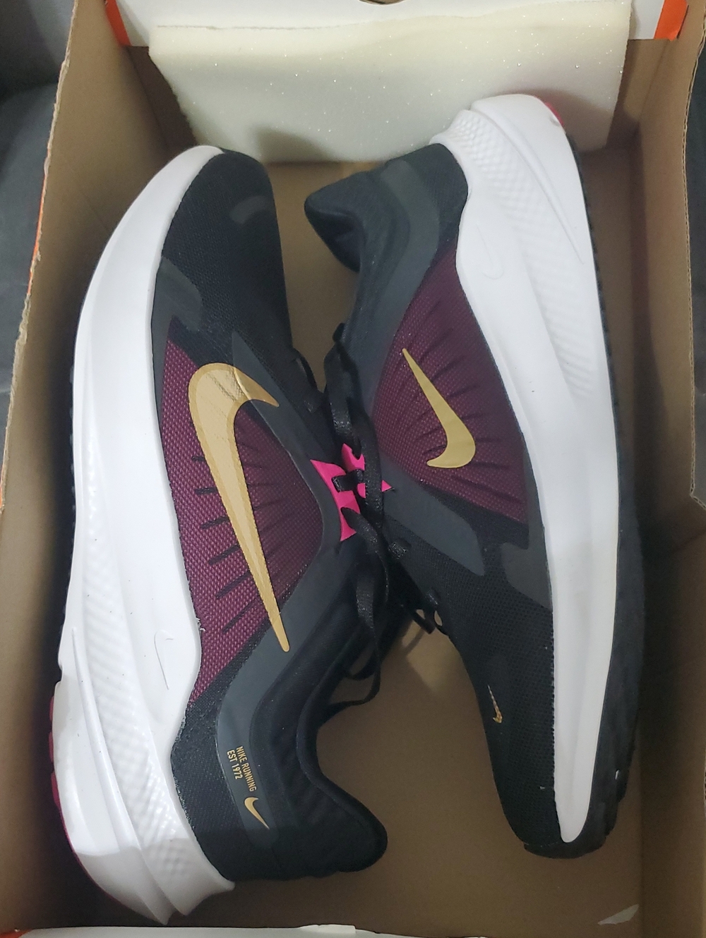 Nike Women's Athletic Sneakers - Black, Gold